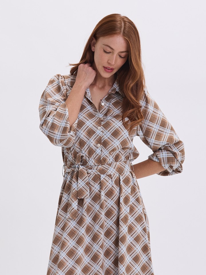 Vestido Curto Xadrez