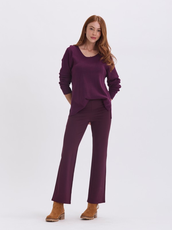 Camisola de Malha com Decote Redondo Camisola de Malha com Decote Redondo