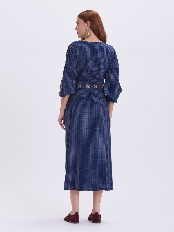 Vestido Xadrez Azul