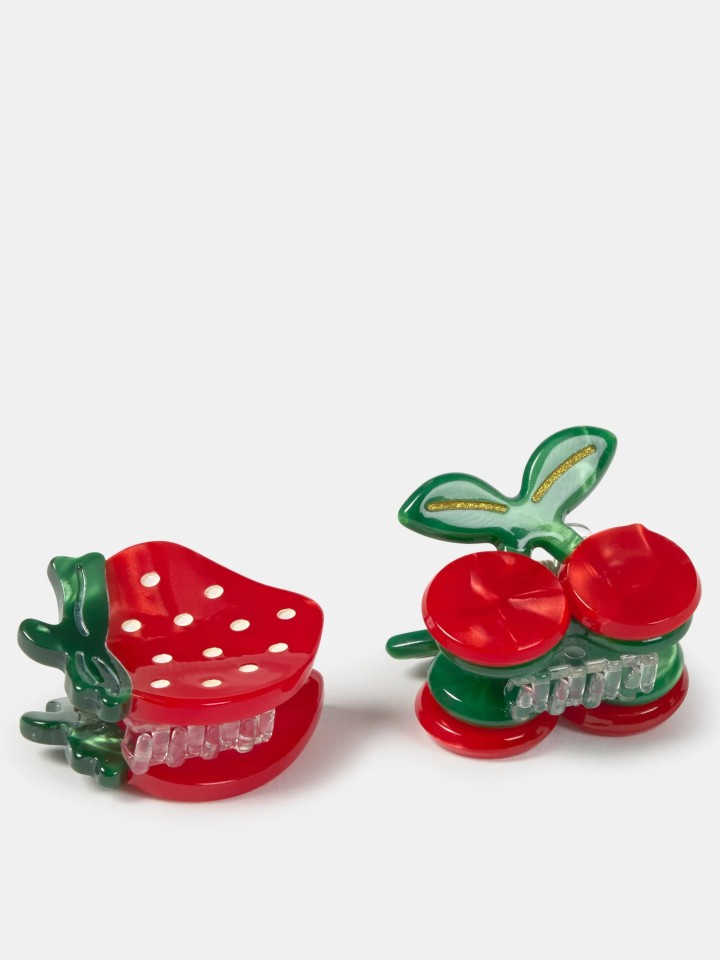 Pack de 2 Ganchos de Cabelo em Formato de Frutas