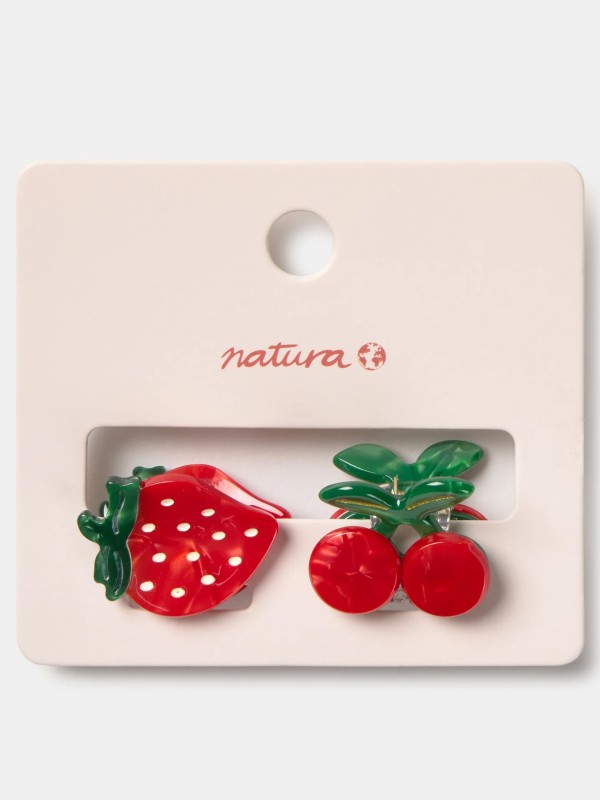 Pack de 2 Ganchos de Cabelo em Formato de Frutas Pack de 2 Ganchos de Cabelo em Formato de Frutas