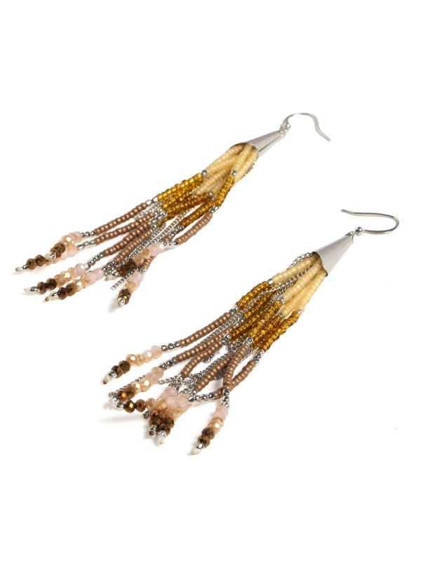 Brincos Pendentes com Missangas