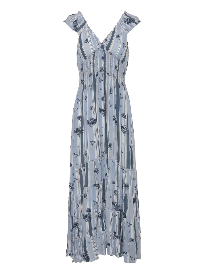 Vestido Comprido Riscas