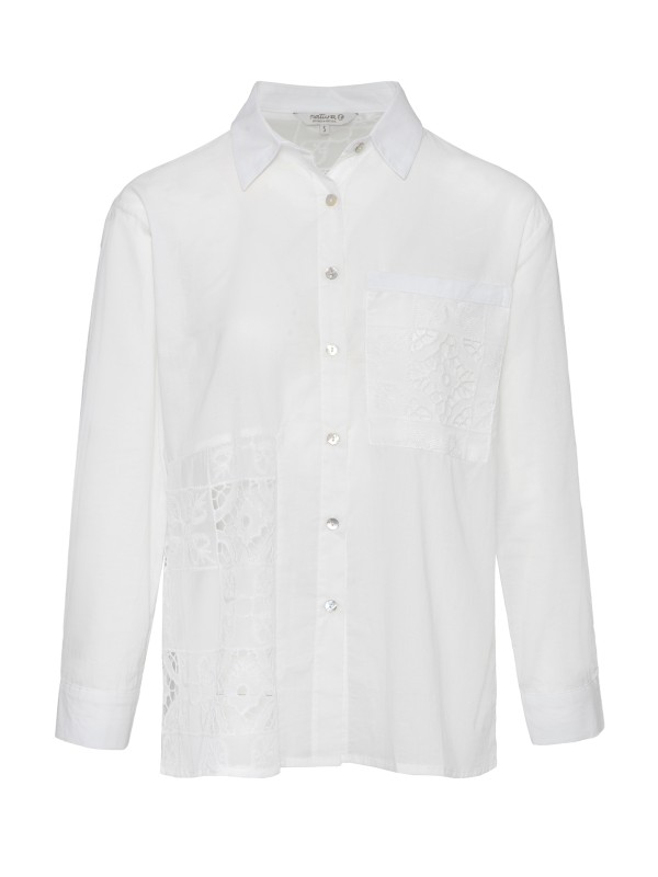 Camisa Branca com Rendas