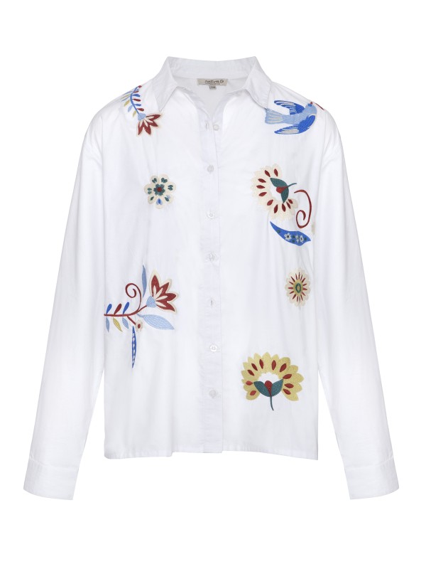 Camisa com Bordados em Algodao