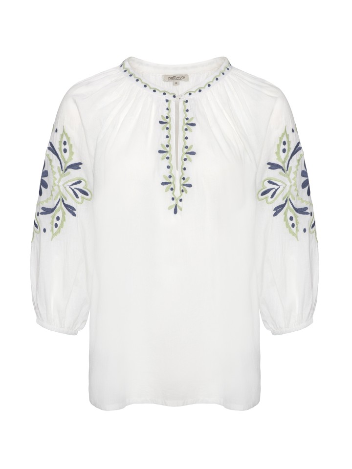 Blusa em Algodao Bordada