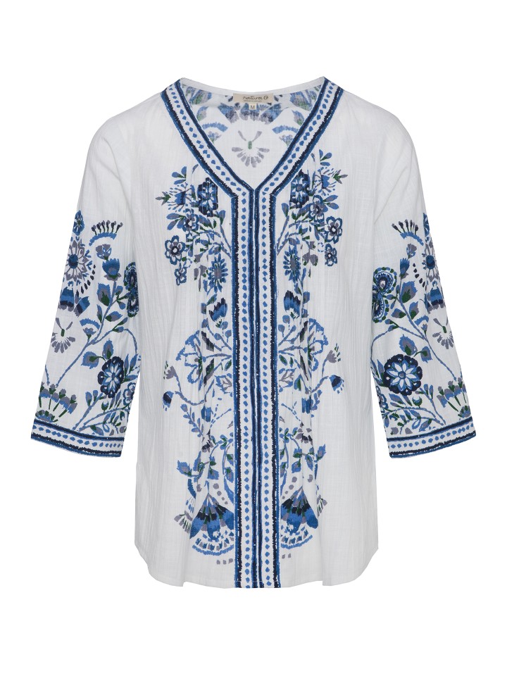 Blusa em Algodao Estampada