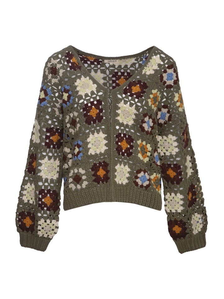 Casaco Efeito Crochet