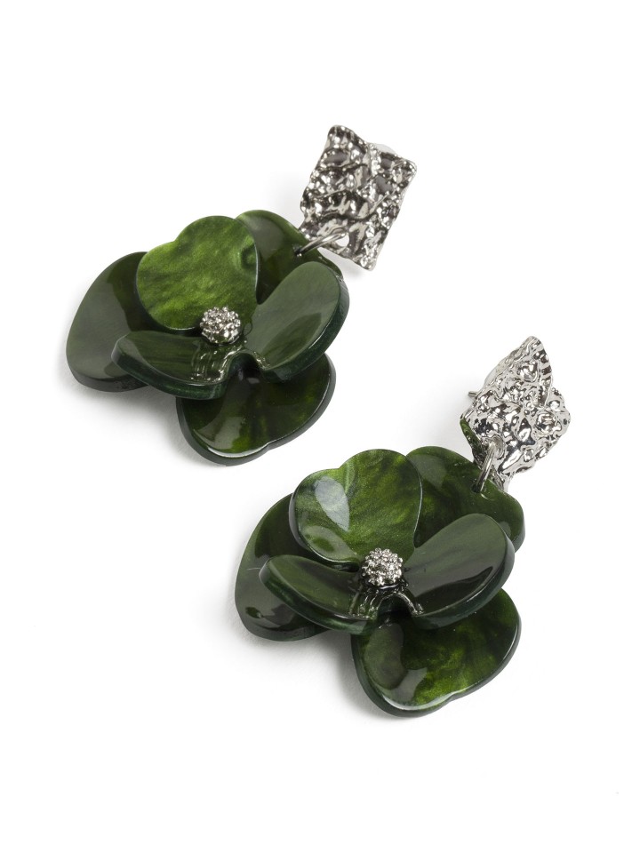 Brincos Flor Verdes