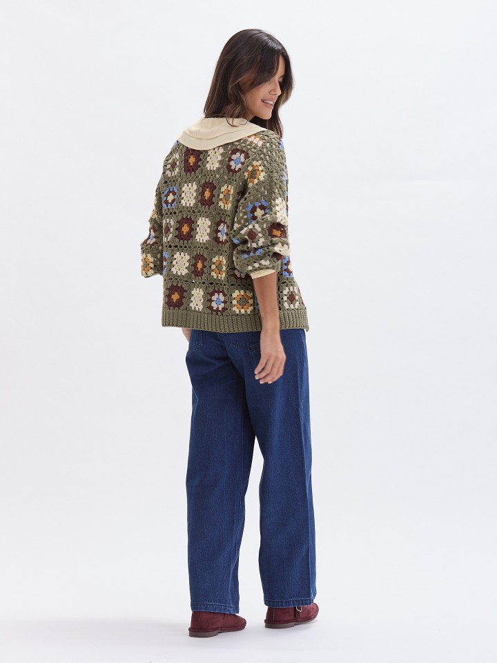 Casaco Efeito Crochet
