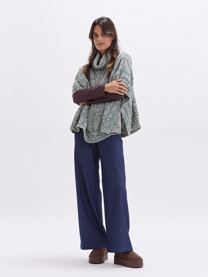 Poncho com Gola