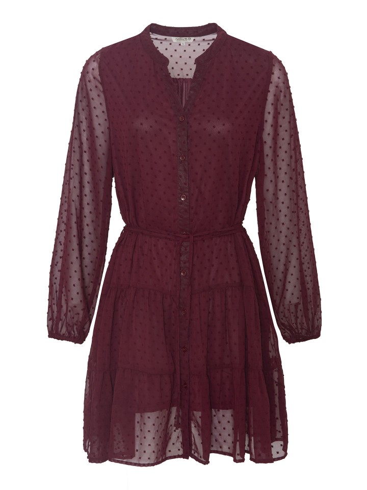 Vestido Curto Bordo