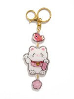 Porta chaves Lucky Cat Rosa